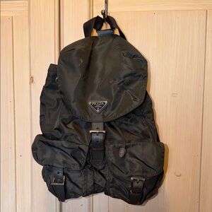 Prada Olive Green Backpack